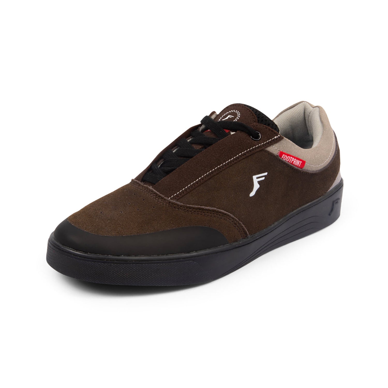 brown fp footprint shoes with black sole