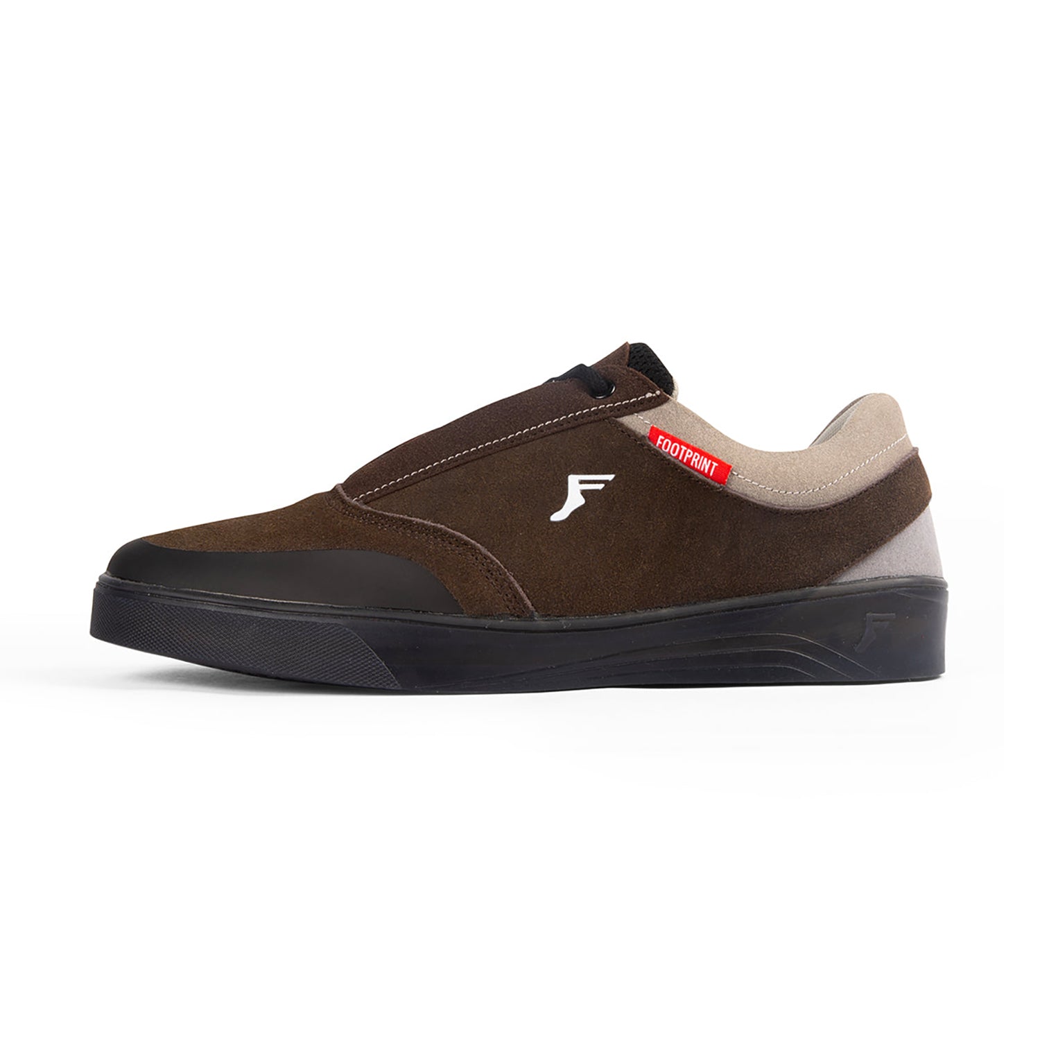 brown fp footprint shoes with black sole 