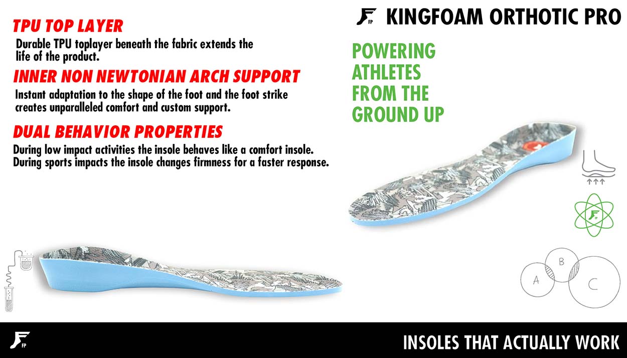 Kingfoam Orthotic Elite PRO FP Insoles - Image 2